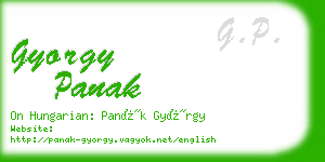 gyorgy panak business card